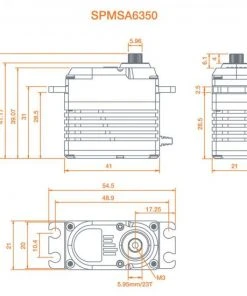 Spektrum A6350 Ultra Torque / High Speed Brushless HV Servo -Spektrum Sales Shop P SPMSA6350 5