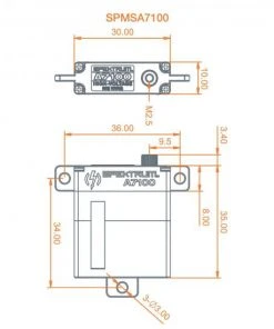 Spektrum A7100 MT/MS Metal Gear HV Wing Servo 8 Spektrum A7100 MT/MS Metal Gear HV Wing Servo -Spektrum Sales Shop P SPMSA7100 3