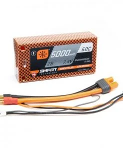 Spektrum Smart Shorty LiPo - 5000mAh 2S 7.4V 50C - 5mm Tubes