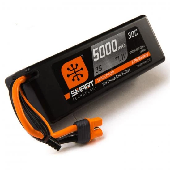 Spektrum Smart LiPo - 5000Mah 3S 11.1V 30C - IC3 3 Spektrum Smart LiPo - 5000Mah 3S 11.1V 30C - IC3