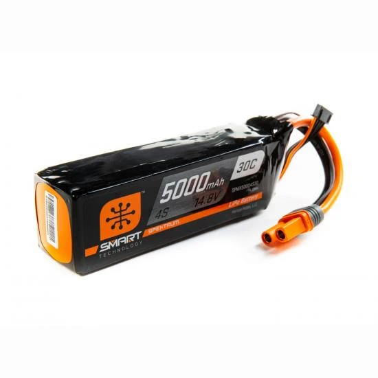Spektrum 5000Mah 4S 14.8V Smart Lipo 30C IC5 3 Spektrum 5000Mah 4S 14.8V Smart Lipo 30C IC5