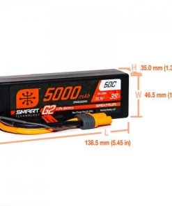 Spektrum 5000Mah 3S 11.1V Smart G2 50C IC5